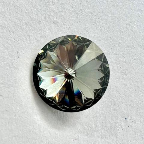 Rivoli colore black diamond Swarovski Un pezzo diametro 14 mm