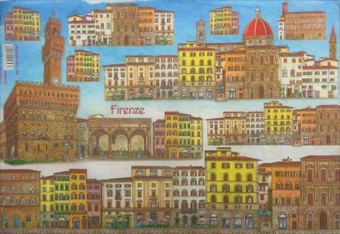 Carta riso Firenze stamperia 1 foglio 33x48 (cm)