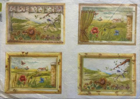 Carta riso quadri con paesaggi stamperia 33x48