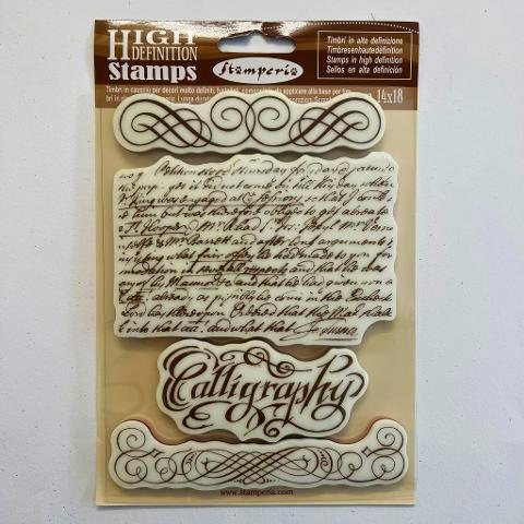 Timbro alta definizione caucciù Calligraphy Stamperia 14x18 cm
