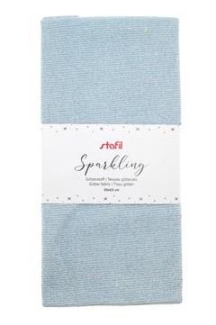 Tessuto sparkling glitterato colore azzurro Stafil 50x65 cm