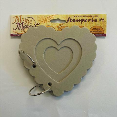 Album in cartone sagomato stamperia Cuore 14 cm x 13 cm