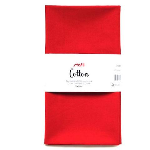 Tessuto cottone colore rosso Stafil 55x70 cm