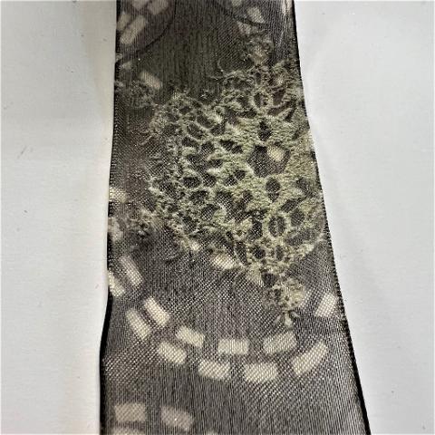 nastro grigio-marrone con stelle GoldiDecor 40 mm x 1 metro