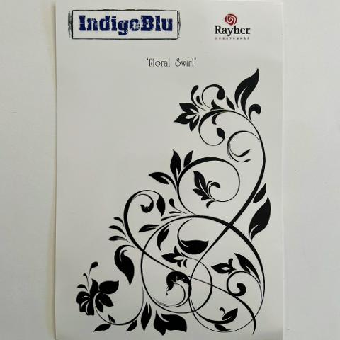Timbro note turbinio floreale Rayher 10,5 x 14,5 cm