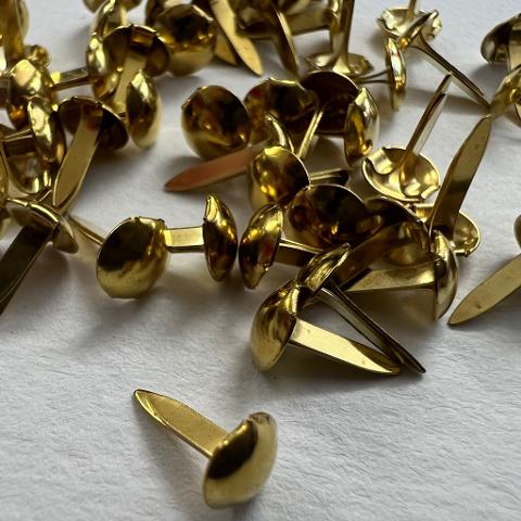 Fermacampione dorato rotondo marianne hobby busta da 100 pezzi di 8mm