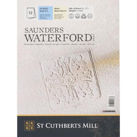 blocco per acquerello Saunders waterford st cuthberts mill Grana Fine 100% cotton 230 x 310 mm