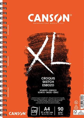 Sketch book  XL  spiralato lato lungo Canson formato A4/ 21 x  29,7cm  90g/mq