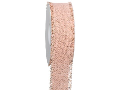 nastro nature rustico colore rosa e oro Goldina 40 mm x 1 mt