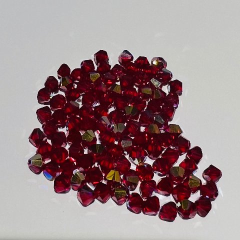 Swarovski bicono Siam Ab 3 mm swarovski 3 mm (busta da 100 pz)