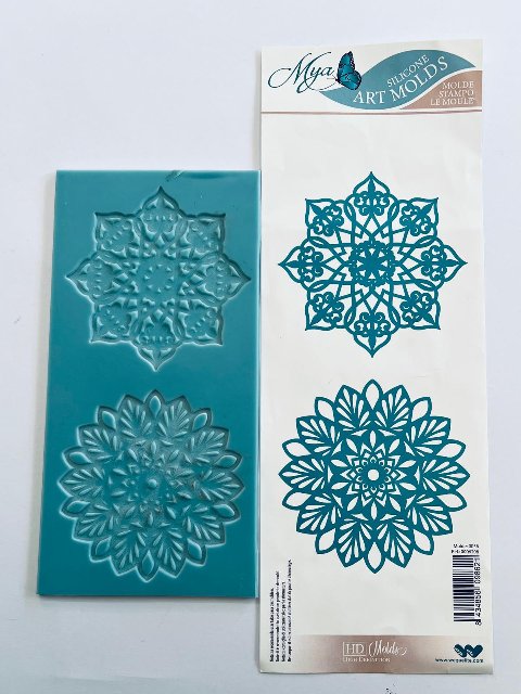 stampo  bassorilievo fiori stilizzati renkalik 19 cm x 9cm