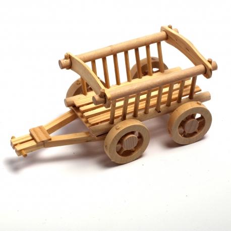Carro in miniatura marianne hobby  legno naturale cm 14x6