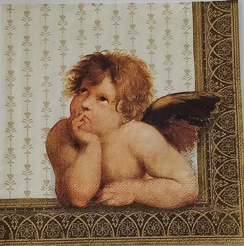 tovaglioli per decoupage angeli arti e grafica busta da 2 pezzi 33x33