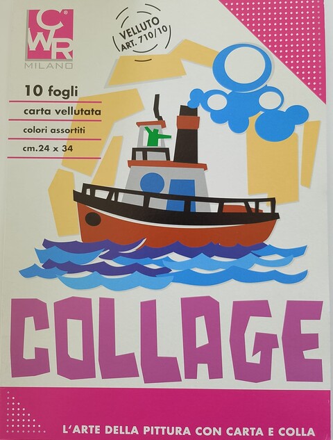 album di carta vellutata colori assortiti cwr 10 fogli  24x34 cm
