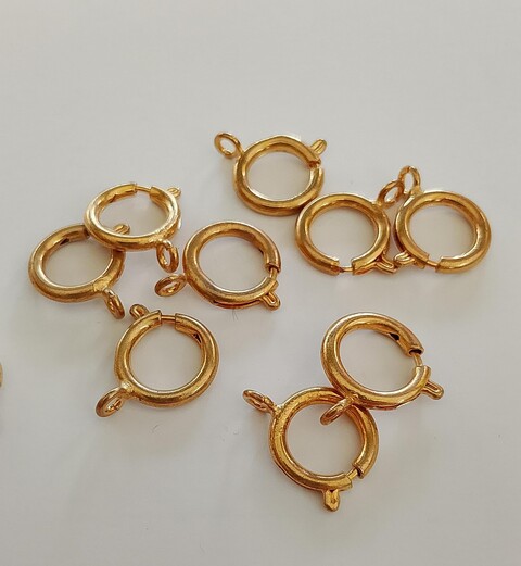 chiusure per bracciali e collane 15mm colore oro arte e grafica busta da 10 pezzi