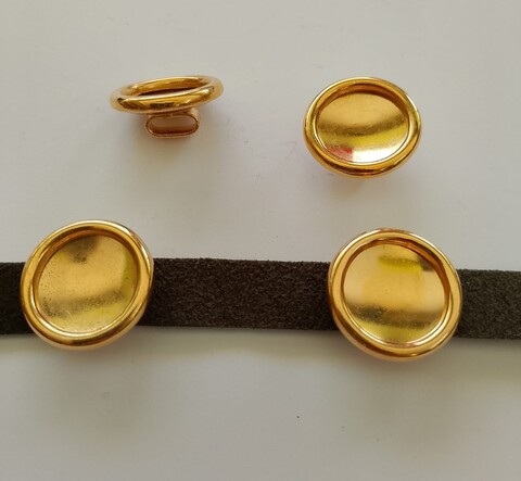castone dorato per rivoli 12 mm menoni busta da 3 pezzi