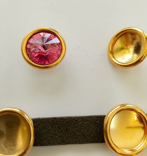 castone dorato per rivoli 14 mm menoni busta da 3 pezzi