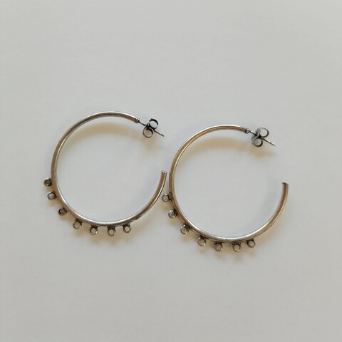 orecchini creole colore argento 45mm Free Bigiotteria busta da 2 coppie