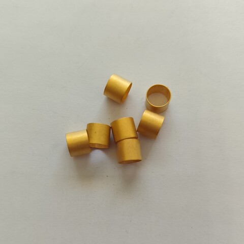 cilindro in ottone colore oro diametro 6mm lungo 5 mm menoni busta da 20 pezzi