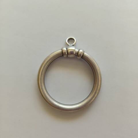 cerchio per ciondolie orecchini argento antico chiaro diametro 4 mm menoni busta da 3 pezzi