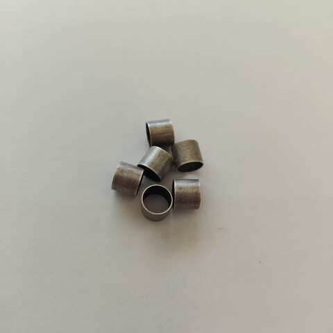 cilindro in ottone colore argento diametro 6mm lungo 5 mm menoni busta da 20 pezzi