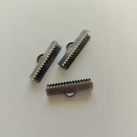 Terminale per maglia 25mm mm colore argento menoni busta da 10 pezzi