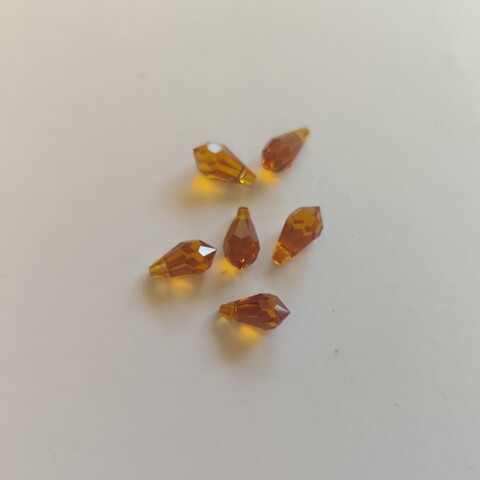 gocce swarovski 10 mm topaz swarovski busta da 10 pezzi