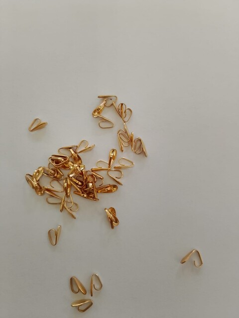 gancio per ciondolo colore oro mm6 menoni busta da 50 pezzi