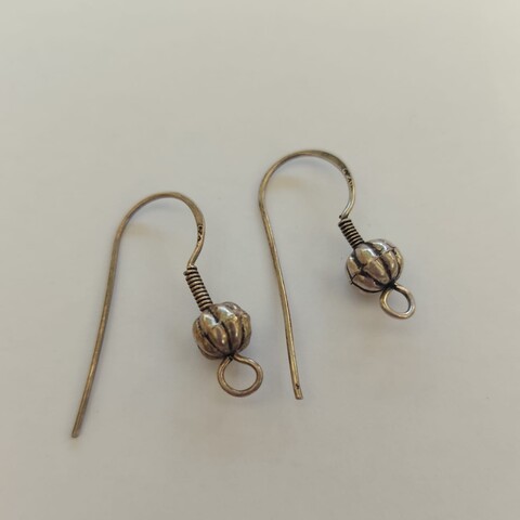Coppia di Orecchino monachella argento indiano 25mm Stafil busta da 2 coppie