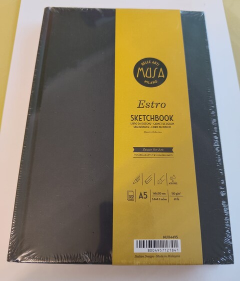 Blocco Sketch Estro acid free 150/m²  120 fogli musa 140mm x 110 mm(A5)