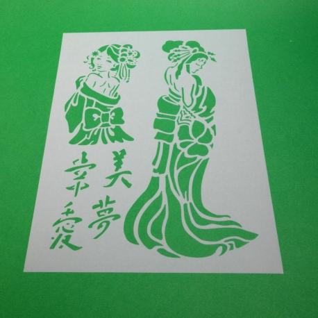 Stencil geisha stamperia 21x29,7