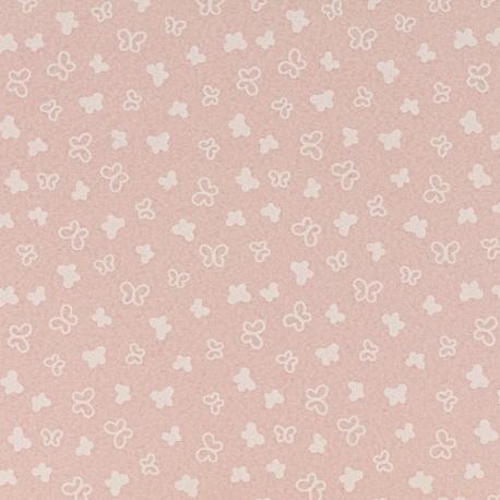 Pannolenci rosa con farfalle bianche H 90cm x 50cm arti e grafica tessuto
