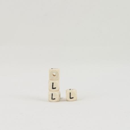 cubo lettera L in legno arti e grafica 1.cm