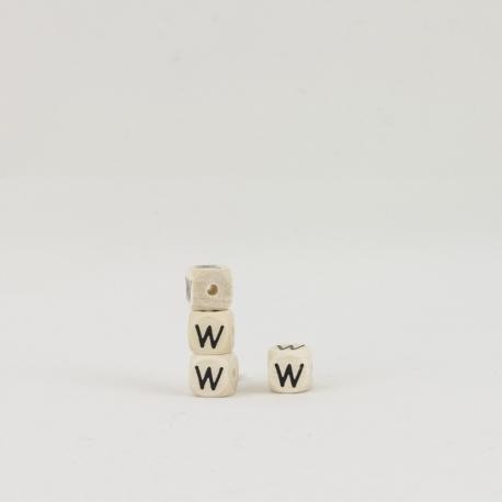 cubo lettera W in legno arti e grafica 1 cm