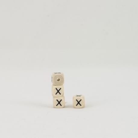 cubo lettera X in legno arti e grafica 1 cm