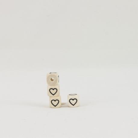 cubo in legno con cuore arti e grafica 1 cm