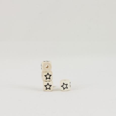 cubo in legno con stella arti e grafica 1 cm