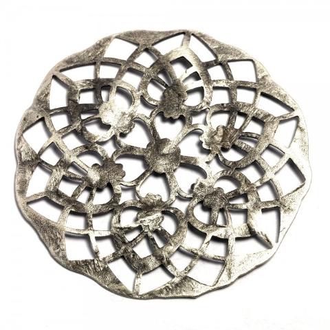 Ciondolo filigrana fiore 60 mm ( 1 pezzo) menoni argento antico