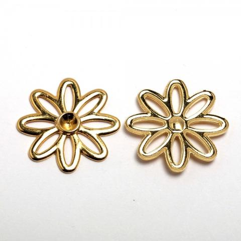 Ciondolo margherita mm22 colore oro menoni busta da 4 pezzi