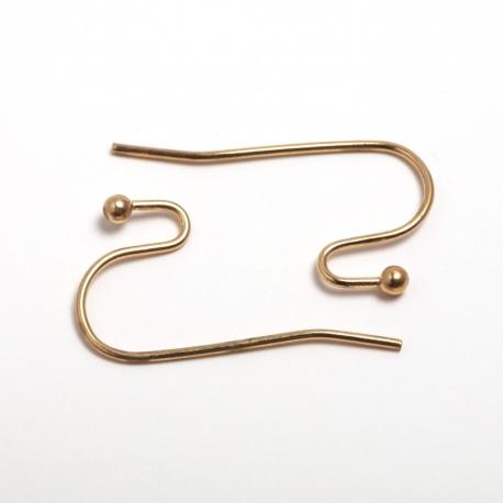 Coppia di monachella con sfera colore oro 20 mm menoni busta da 10 coppie