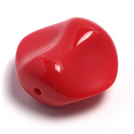 Perla in resina rossa - bus1 arti e grafica 38x45mm