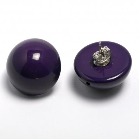 Bottone per orecchino viola - bot2 (1 coppia) arti e grafica D 18mm
