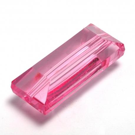 Perla  rosa intenso trasparente -  par1( Busta 2 pezzi) arti e grafica resina 34x20mm