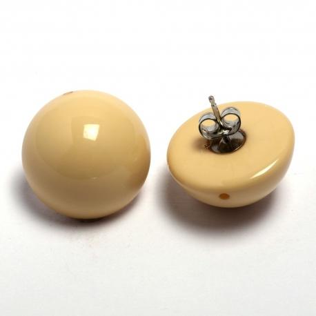 Coppia bottone per orecchino avorio - bot2 (1 coppia) arti e grafica resina 18mm