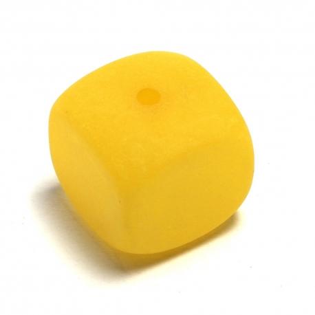 Cubo in resina giallo satinato piccolo (1 pezzo) arti e grafica 10x10mm
