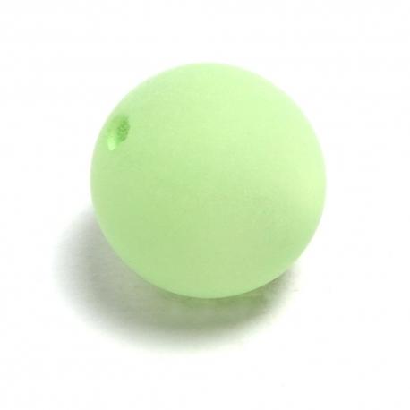 Perla in resina tonda verde menta stafil D 20mm foro passante 2mm busta da 1 pezzo