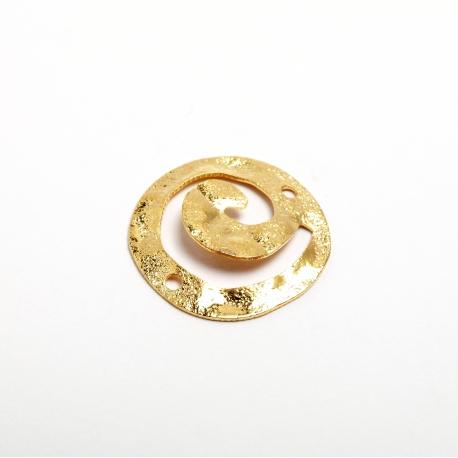 Ciondolo guarnizione tribale colore oro 30 mm menoni busta da 3 pezzi
