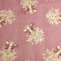 Tessuto americano rosa antico con mazzolini fiori HFT 140x30cm
