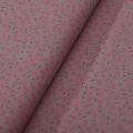 tessuto americano tortora con fiorellini rosa HFT 140 x100 cm