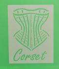 Stencil con corsetto  stamperia 15 x 20